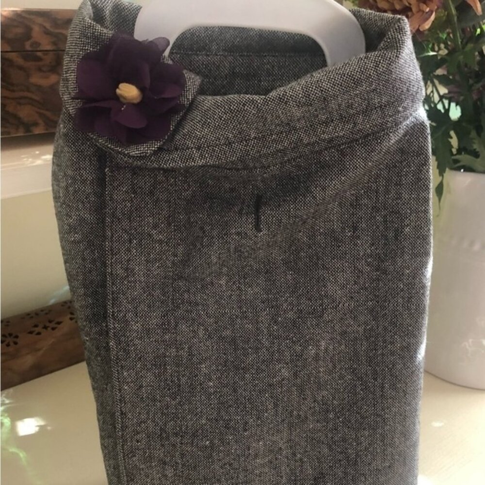 Dog Martha Stewart Jacket with Purple Flower Medium